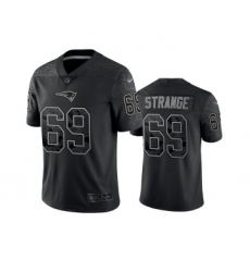 Men's New England Patriots #69 Cole Strange Black Reflective Limited Stitched Football Jersey