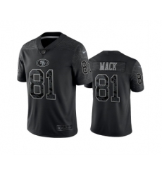 Men's San Francisco 49ers #81 Austin Mack Black Reflective Limited Stitched Football Jersey