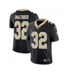 Men's New Orleans Saints #32 Tyrann Mathieu Black Vapor Limited Stitched Jersey