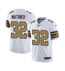 Men's New Orleans Saints #32 Tyrann Mathieu White Color Rush Limited Stitched Jersey
