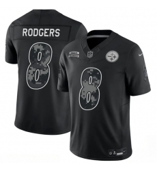 Men's Pittsburgh Steelers #8 Aaron Rodgers Black F.U.S.E. 2026 Salute to Service Limited Football Stitched Jersey