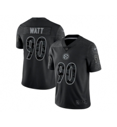 Men's Pittsburgh Steelers #90 T.J. Watt Reflective Limited Stitched Jersey