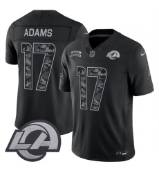 Men's Los Angeles Rams #17 Davante Adams Black 2026 F.U.S.E. Salute to Service Limited Football Stitched Jersey