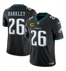 Men's Philadelphia Eagles #26 Saquon Barkley Black 2025 F.U.S.E. With 4-Star C Vapor Untouchable Limited Football Stitched Jersey