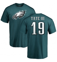Nike Philadelphia Eagles #19 Golden Tate III Green Name & Number Logo T-Shirt
