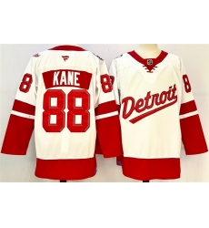 Men's Detroit Red Wings #88 Patrick Kane White Red 2024-25 Stitched Jersey