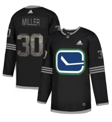 Men's Adidas Vancouver Canucks #30 Ryan Miller Black 1 Authentic Classic Stitched NHL Jersey