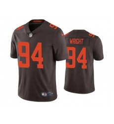 Men's Cleveland Browns #94 Alex Wright Brown Vapor Untouchable Limited Stitched Jersey