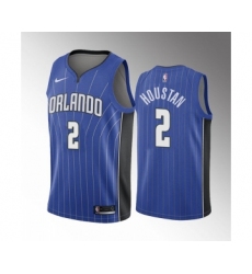 Men's Orlando Magic #2 Caleb Houstan Blue 2022 Draft Basketball Stitched Jersey