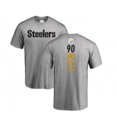 Football Pittsburgh Steelers #90 T. J. Watt Black Backer Long Sleeve T-Shirt