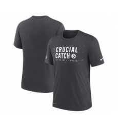 Men's Pittsburgh Steelers Charcoal 2021 Crucial Catch Performance T-Shirt