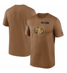 Men's San Francisco 49ers 2023 Brown Salute To Service Legend Performance T Shirt