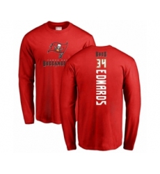 Football Tampa Bay Buccaneers #34 Mike Edwards Red Backer Long Sleeve T-Shirt
