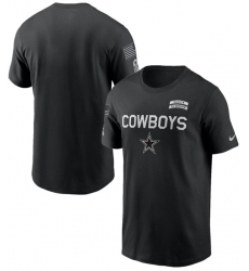 Men's Dallas Cowboys Black 2026 Salute to Service Sideline Dri-FIT T-Shirt
