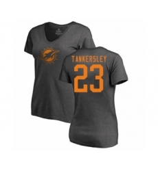 Football Women's Miami Dolphins #23 Cordrea Tankersley Ash One Color T-Shirt