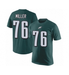 Philadelphia Eagles #76 Shareef Miller Green Rush Pride Name & Number T-Shirt