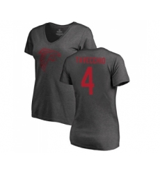 Football Women's Atlanta Falcons #4 Giorgio Tavecchio Ash One Color T-Shirt