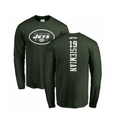 Football New York Jets #19 Trevor Siemian Green Backer Long Sleeve T-Shirt