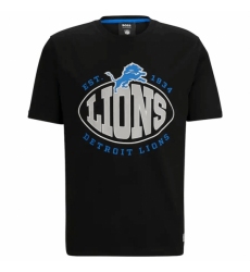 Men's Detroit Lions Black BOSS X Trap T Shirt