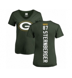 Football Women's Green Bay Packers #87 Jace Sternberger Green Backer T-Shirt