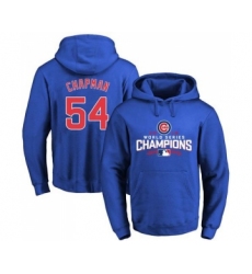Cubs #54 Aroldis Chapman Blue 2016 World Series Champions Pullover MLB Hoodie