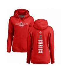 NBA Women's Nike Houston Rockets #0 Marquese Chriss Red Backer Pullover Hoodie