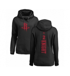 NBA Women's Nike Houston Rockets #2 Brandon Knight Black One Color Backer Pullover Hoodie