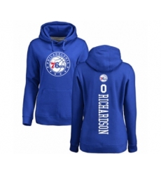 Basketball Women's Philadelphia 76ers #0 Josh Richardson Royal Blue Backer Pullover Hoodie