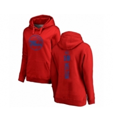 Basketball Women's Philadelphia 76ers #18 Shake Milton Red One Color Backer Pullover Hoodie