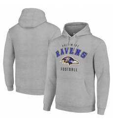Men's Baltimore Ravens Gray Pullover Hoodie