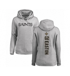 Football Women's New Orleans Saints #62 Nick Easton Ash Backer Pullover Hoodie