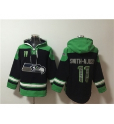 Men's Seattle Seahawks #11 Jaxon Smith-Njigba Black Ageless Must-Have Lace-Up Pullover Hoodie
