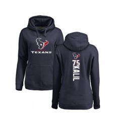 Football Women's Houston Texans #81 Kahale Warring Navy Blue Backer Pullover Hoodie
