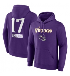 Men's Minnesota Vikings #17 K.J. Osborn Purple Team Wordmark Player Name & Number Pullover Hoodie