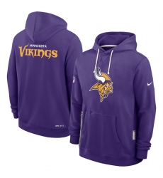 Men's Minnesota Vikings Purple Sideline Standard Issue Initial Home Dri-FIT Pullover Hoodie