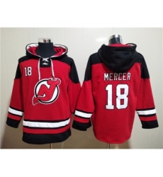 Men's New Jersey Devils #18 Dawson Mercer Red Ageless Must-Have Lace-Up Pullover Hoodie