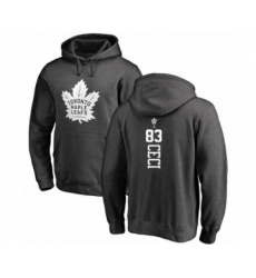 Hockey Toronto Maple Leafs #83 Cody Ceci Charcoal One Color Backer Pullover Hoodie