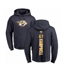 Hockey Nashville Predators #67 Alexander Campbell Navy Blue Backer Pullover Hoodie