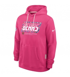 Men's Chicago Bears Pink 2026 Crucial Catch Sideline Standard Issue Dri-FIT Pullover Hoodie