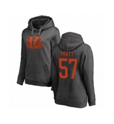 Football Women's Cincinnati Bengals #57 Germaine Pratt Ash One Color Pullover Hoodie