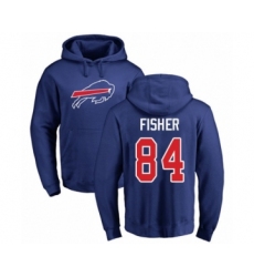 Football Buffalo Bills #84 Jake Fisher Royal Blue Name & Number Logo Pullover Hoodie