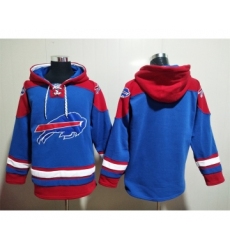 Men's Buffalo Bills Blank Blue Ageless Must Have Lace Up Pullover Hoodie