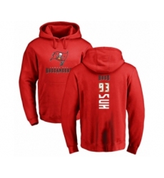 Football Tampa Bay Buccaneers #93 Ndamukong Suh Red Backer Pullover Hoodie