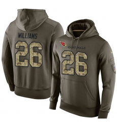 NFL Nike Arizona Cardinals #26 Brandon Williams Green Salute To Service Men Pullover Hoodie