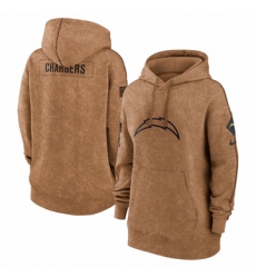 Women's Los Angeles Chargers Nike Brown 2023 Salute to Service Pullover Hoodie