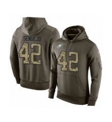 Football Men's Philadelphia Eagles #42 Andrew Sendejo Green Salute To Service Pullover Hoodie