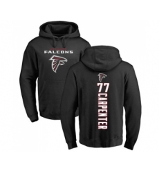 Football Atlanta Falcons #77 James Carpenter Black Backer Pullover Hoodie