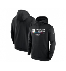 Men's New York Giants 2022 Black Crucial Catch Therma Performance Pullover Hoodie