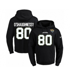 Football Men's Jacksonville Jaguars #80 James O'Shaughnessy Black Name & Number Pullover Hoodie