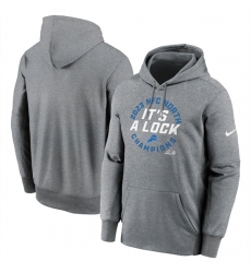 Men's Detroit Lions Heather Gray 2023 NFC North Division Champions Locker Room Trophy Collection Pullover Hoodie